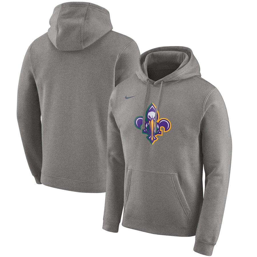 Cheap NBA New Orleans Pelicans Nike 201920 City Edition Club Pullover Hoodie Heather Gray